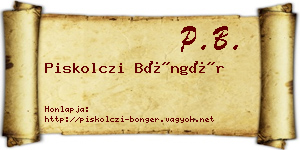 Piskolczi Böngér névjegykártya